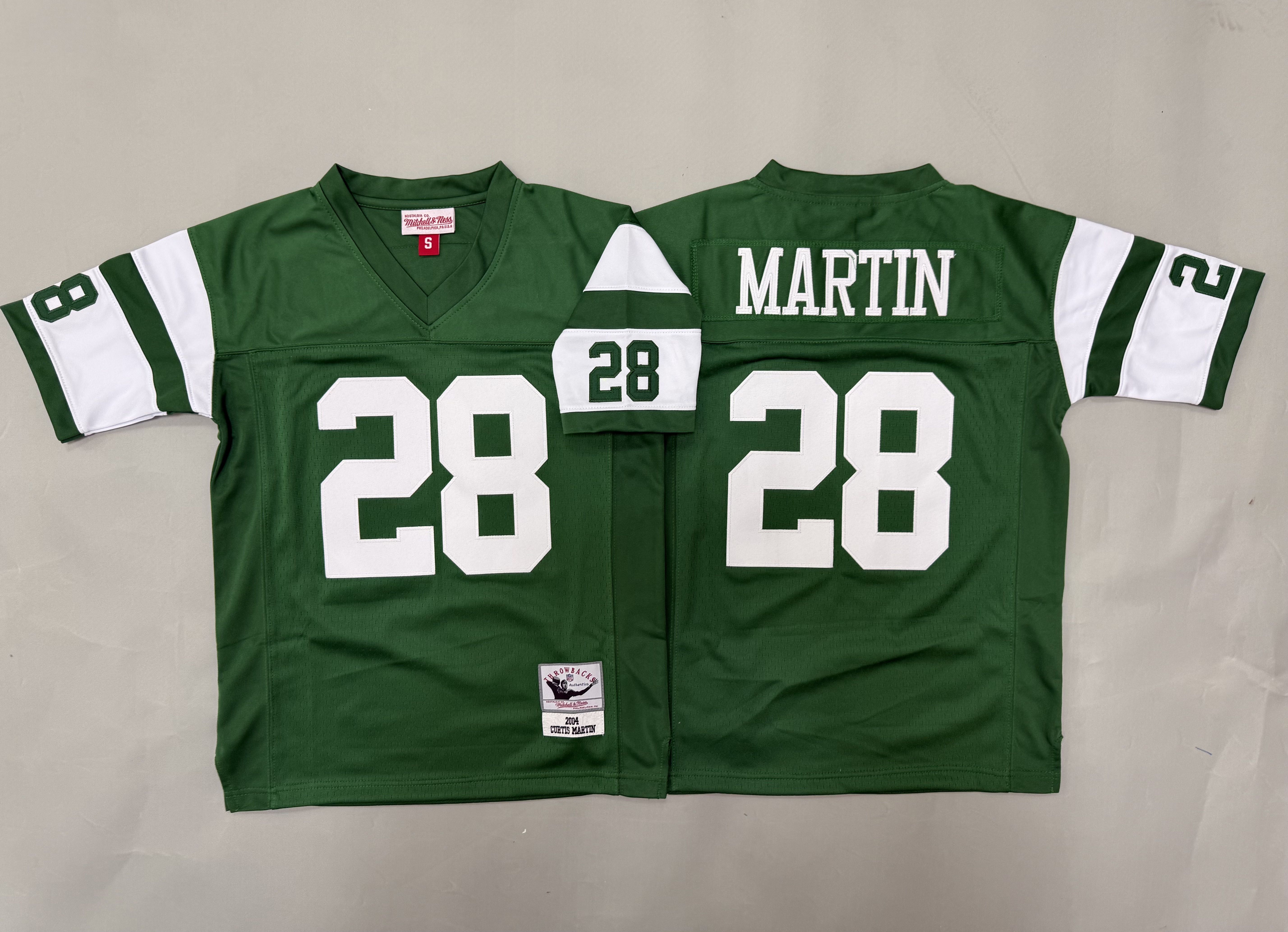 Youth 2026 New York Jets #28 Martin Green Throwback Limited NFL Jersey style 01